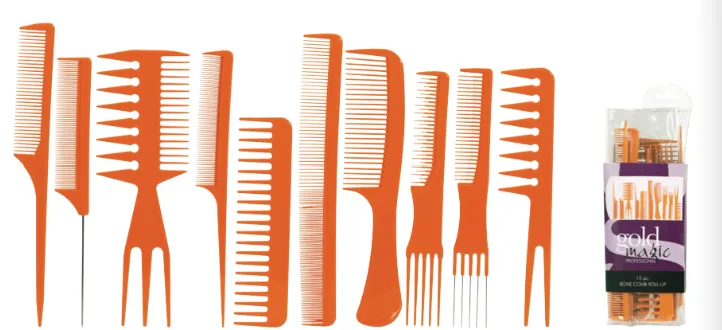 10 Piece roll up comb set