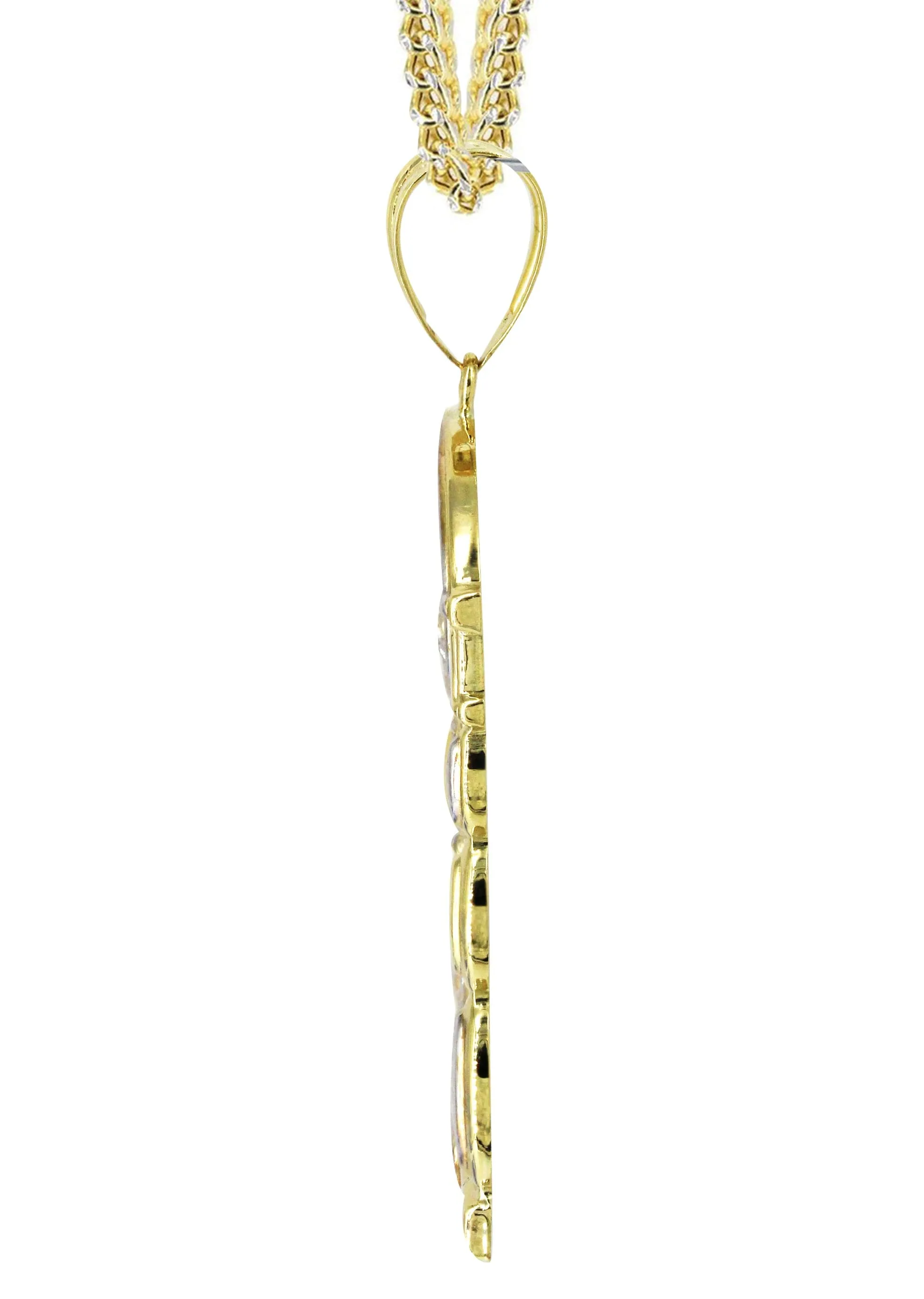 10K Yellow Gold Saint Lazaro Necklace | Appx. 16 Grams