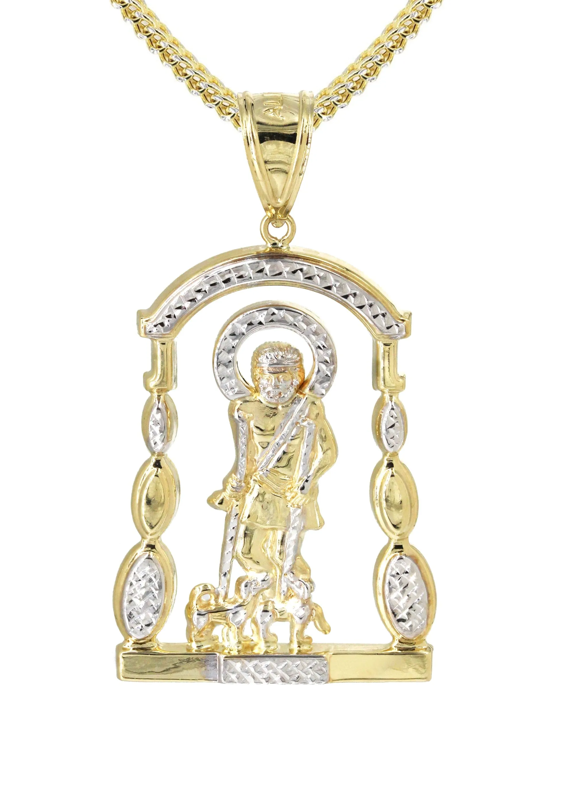 10K Yellow Gold Saint Lazaro Necklace | Appx. 16 Grams