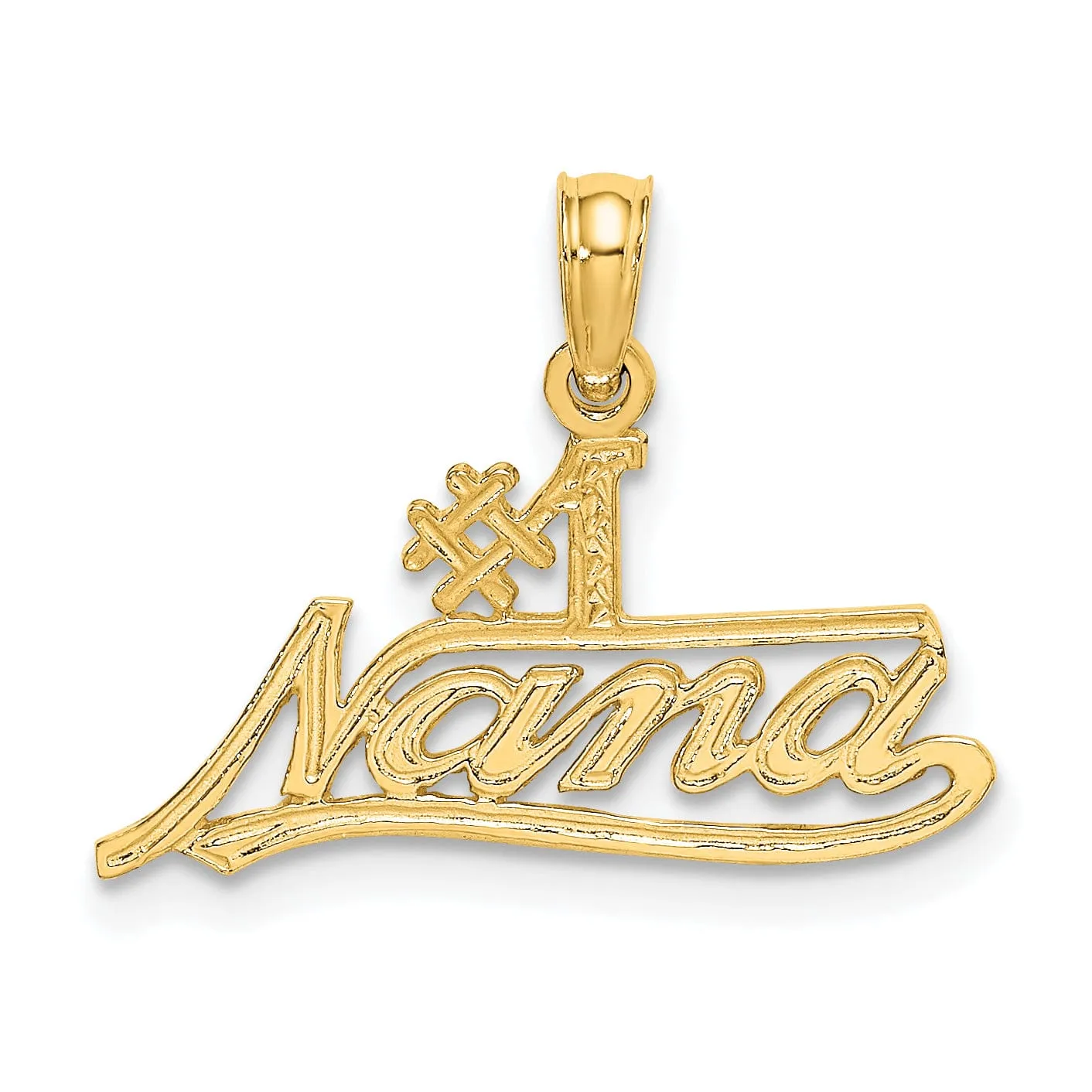 14k Two Tone Gold Love Pendant