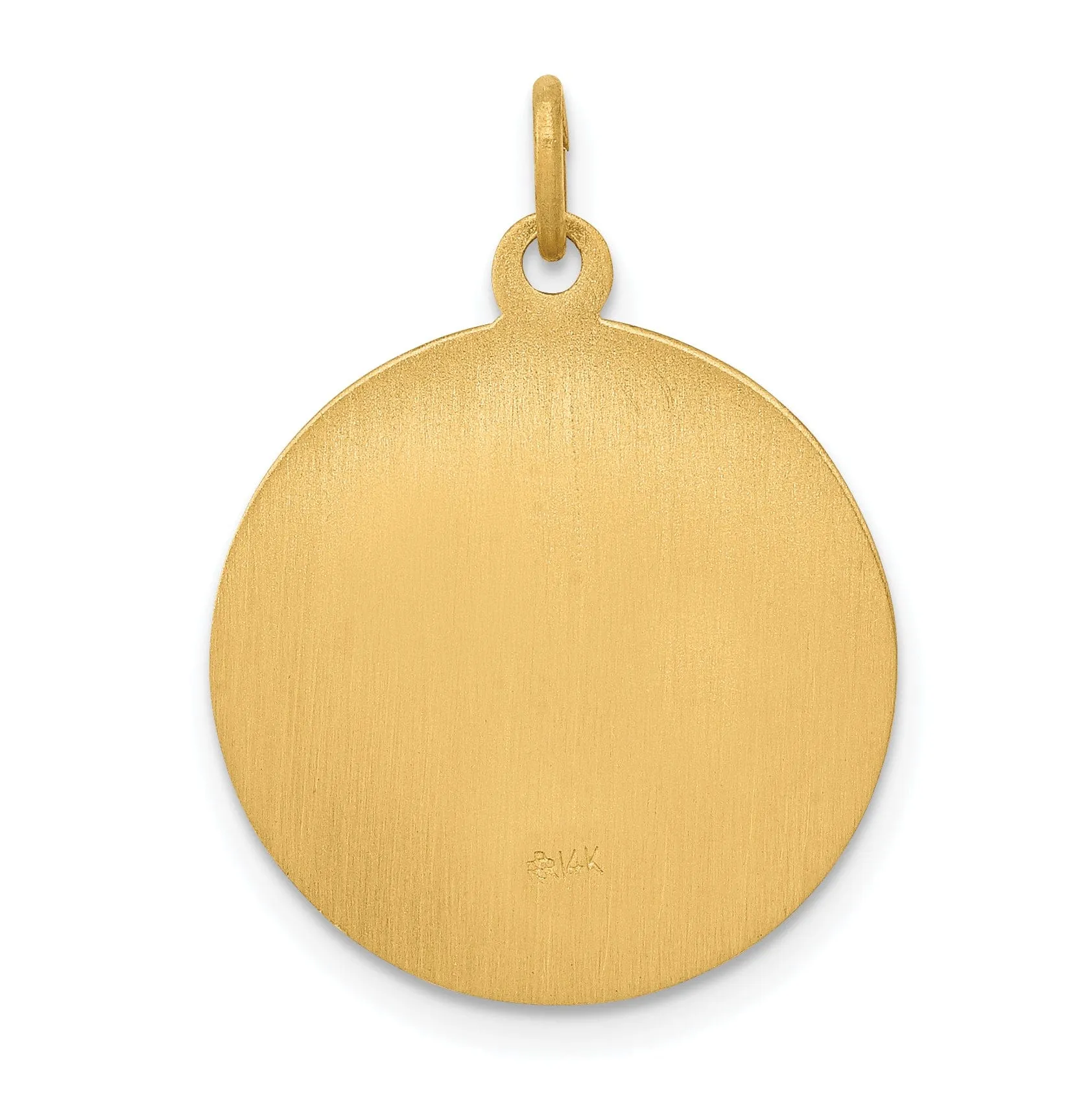 14k Yellow Gold Saint Theresa Medal Pendant