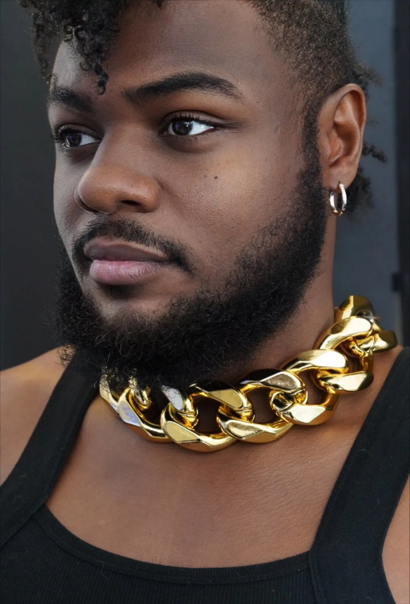 1.5" Thick Gold Chain Choker