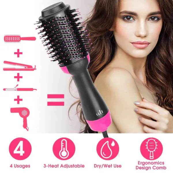 3 in 1 Hot Air Brush Styler & Volumizer One Step Electric Blow Dryer Brush