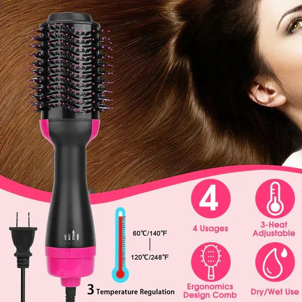 3 in 1 Hot Air Brush Styler & Volumizer One Step Electric Blow Dryer Brush