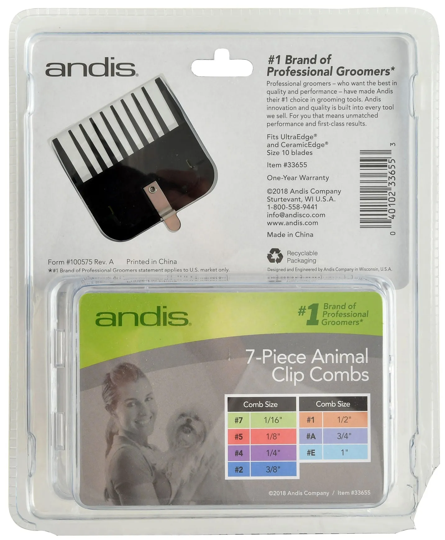 7-Piece Animal Clip Comb Set