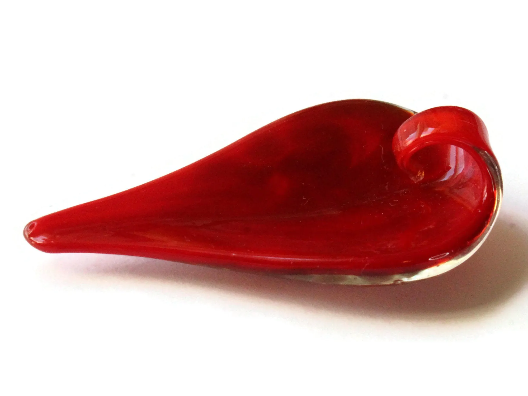 72mm Red Foil Glass Drip Pendant