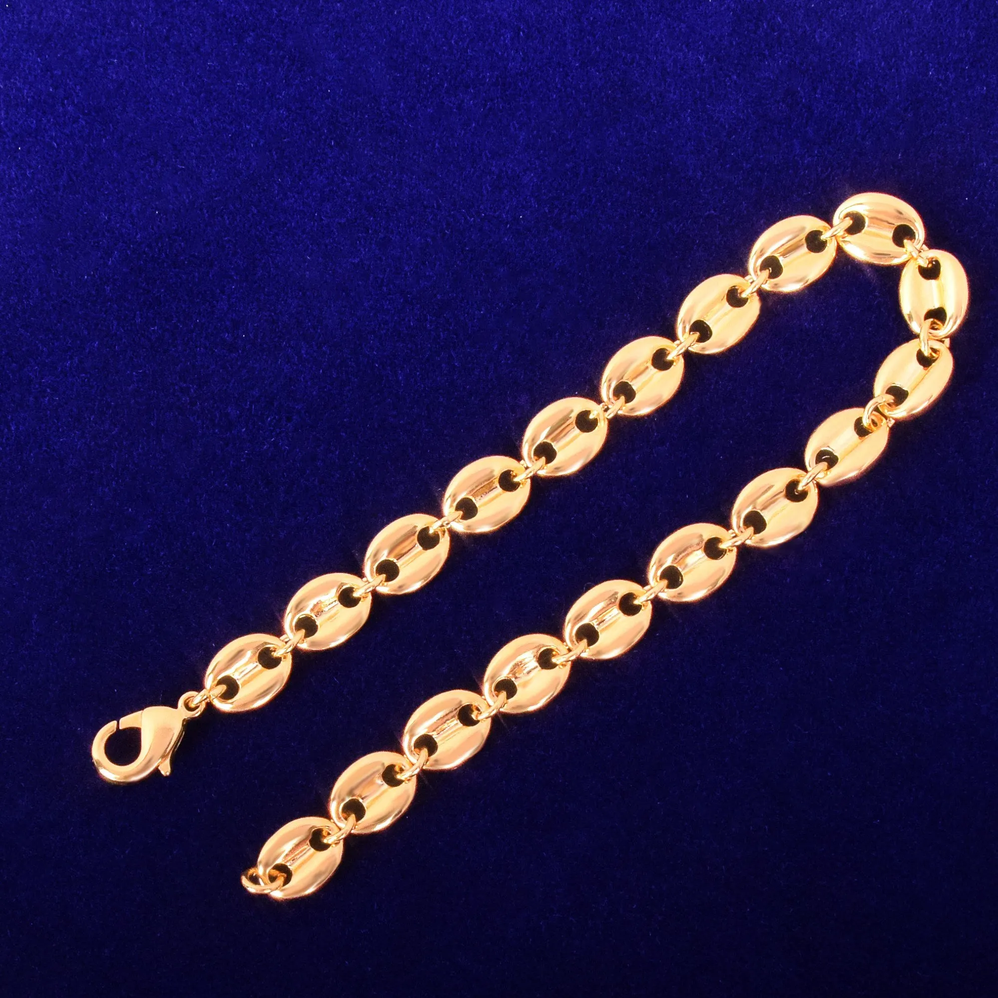 7mm Glossy Solid Bracelet Link Bling Chain