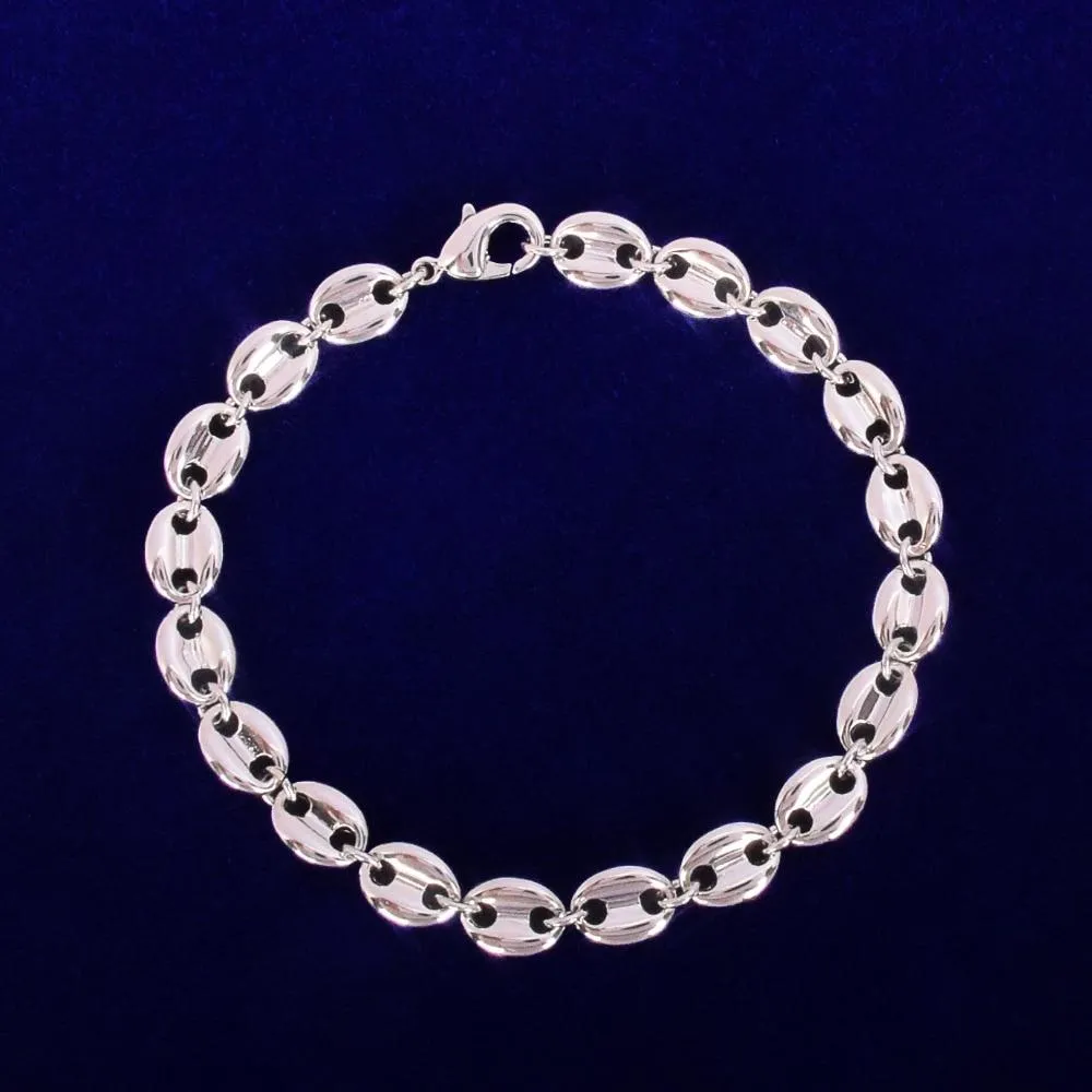 7mm Glossy Solid Bracelet Link Bling Chain