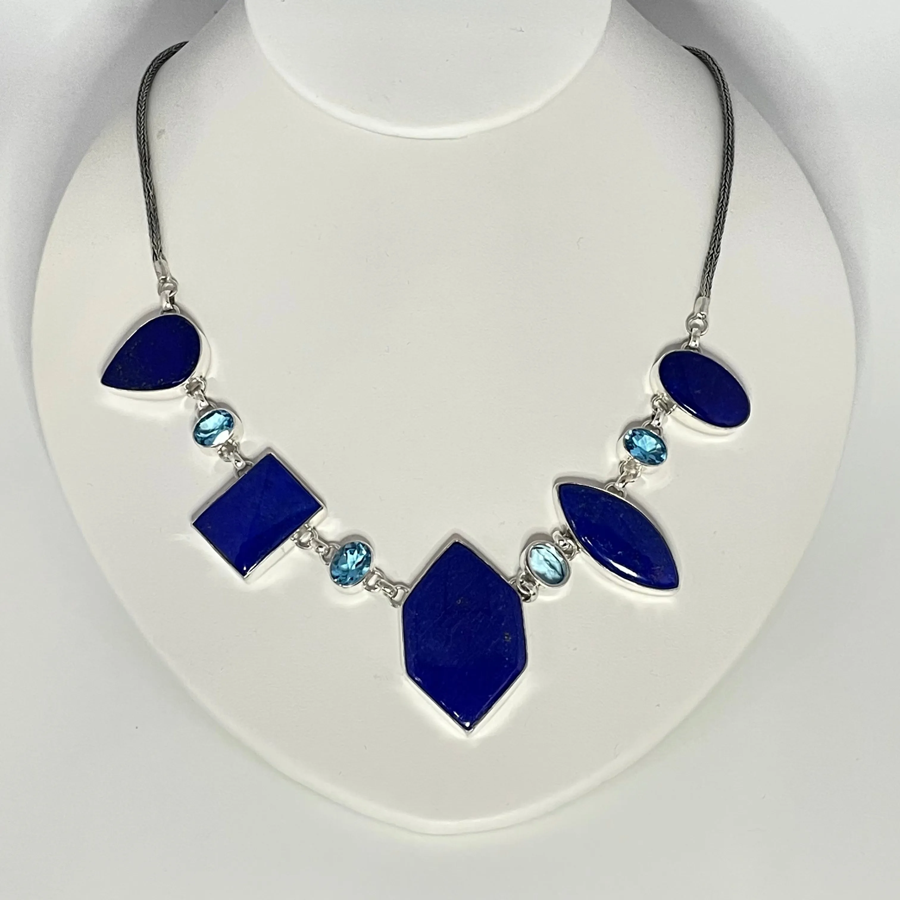 925 Sterling Lapis Lazuli & Blue Topaz