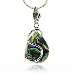 Abalone/Paua Shell Drop Pendant 18x29mm