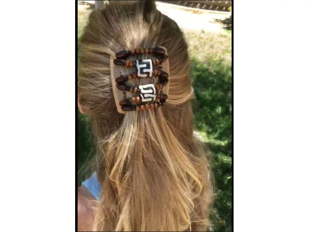 African Butterfly Chameleon Hair Comb - Beada Blonde 30