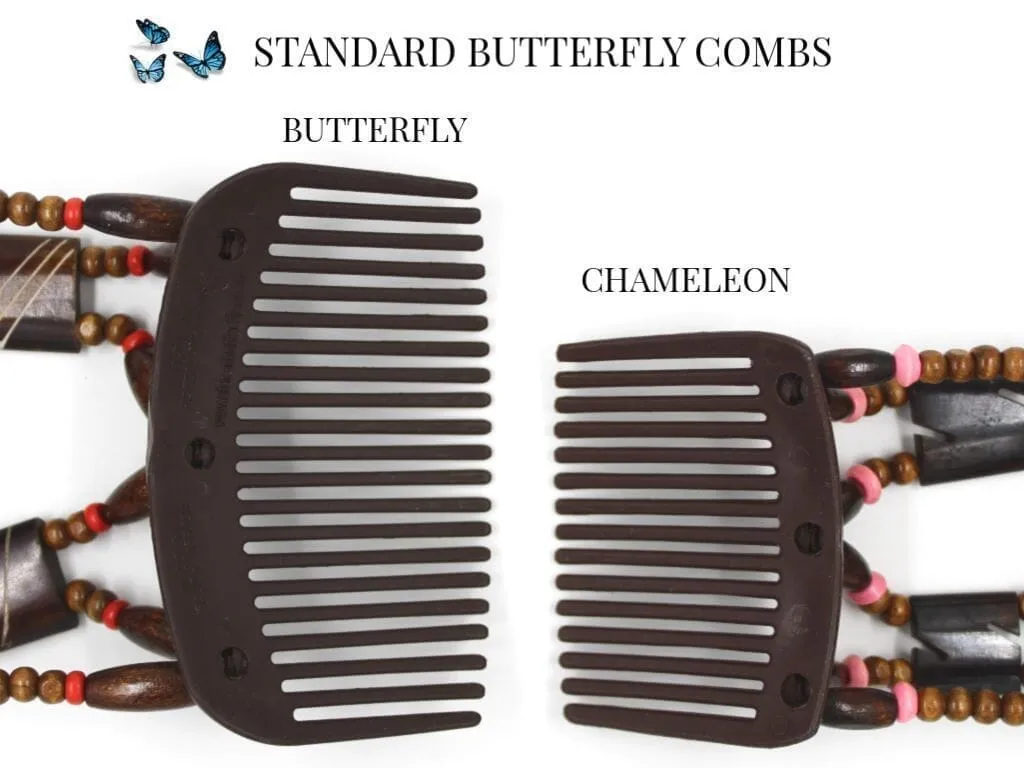 African Butterfly Chameleon Hair Comb - Beada Blonde 30