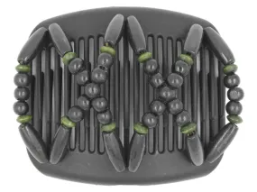 African Butterfly Hair Comb - Beada Black 157