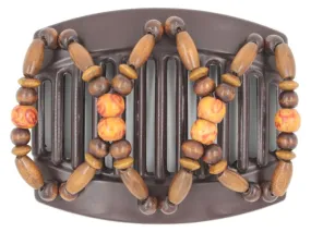 African Butterfly Thick Hair Comb - Beada Brown 161