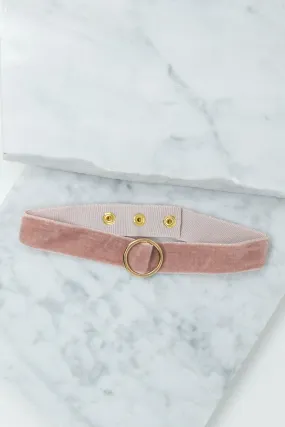 All Eyes On Me Rose Pink Velvet Choker