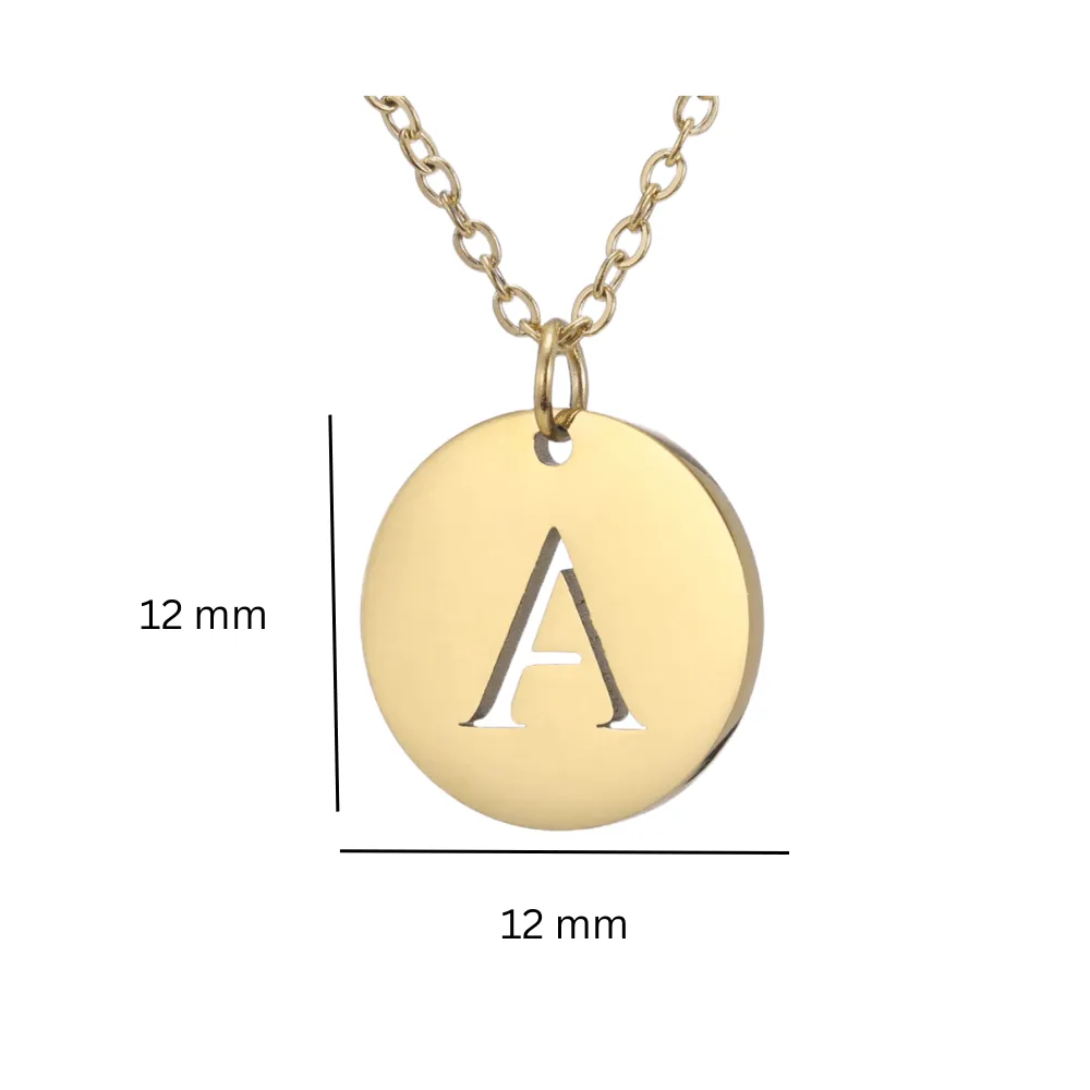 Alphabet Necklace Gold Plated - Letter H