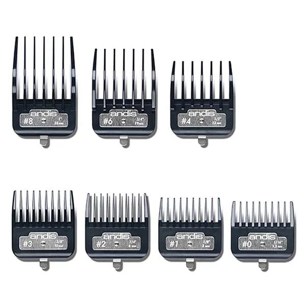 Andis Master Premium Metal Clip Comb Set 7 Piece