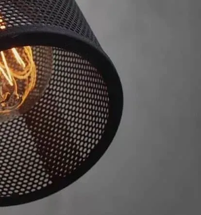 ANSELM Perforated Metal Barrel lamp