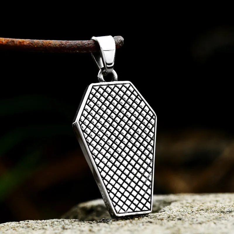 Anubi Tear Coffin Pendant Necklace - Cross-Border Stainless Steel Jewelry for Men