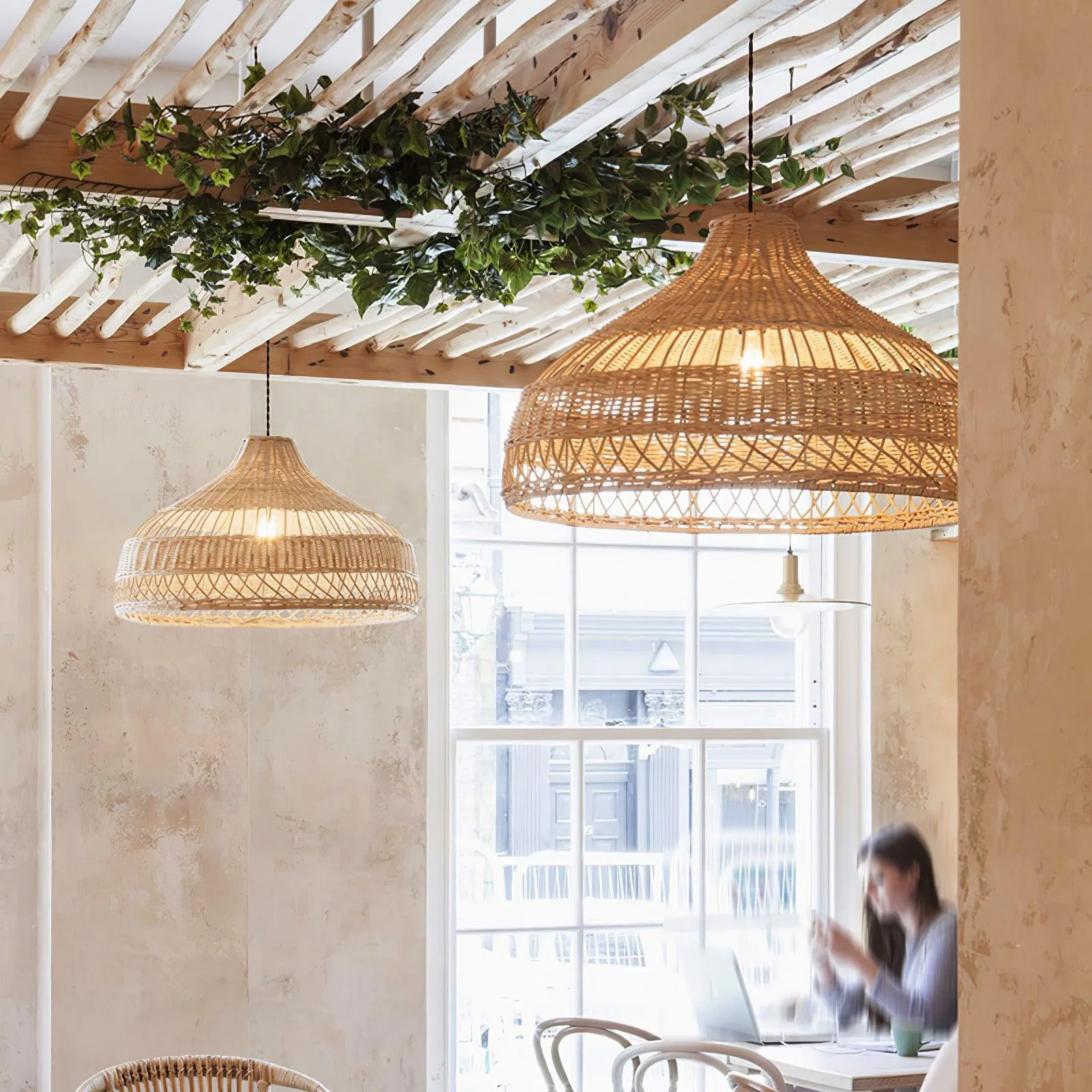 Artisanal Rattan Dome Pendant Lamp