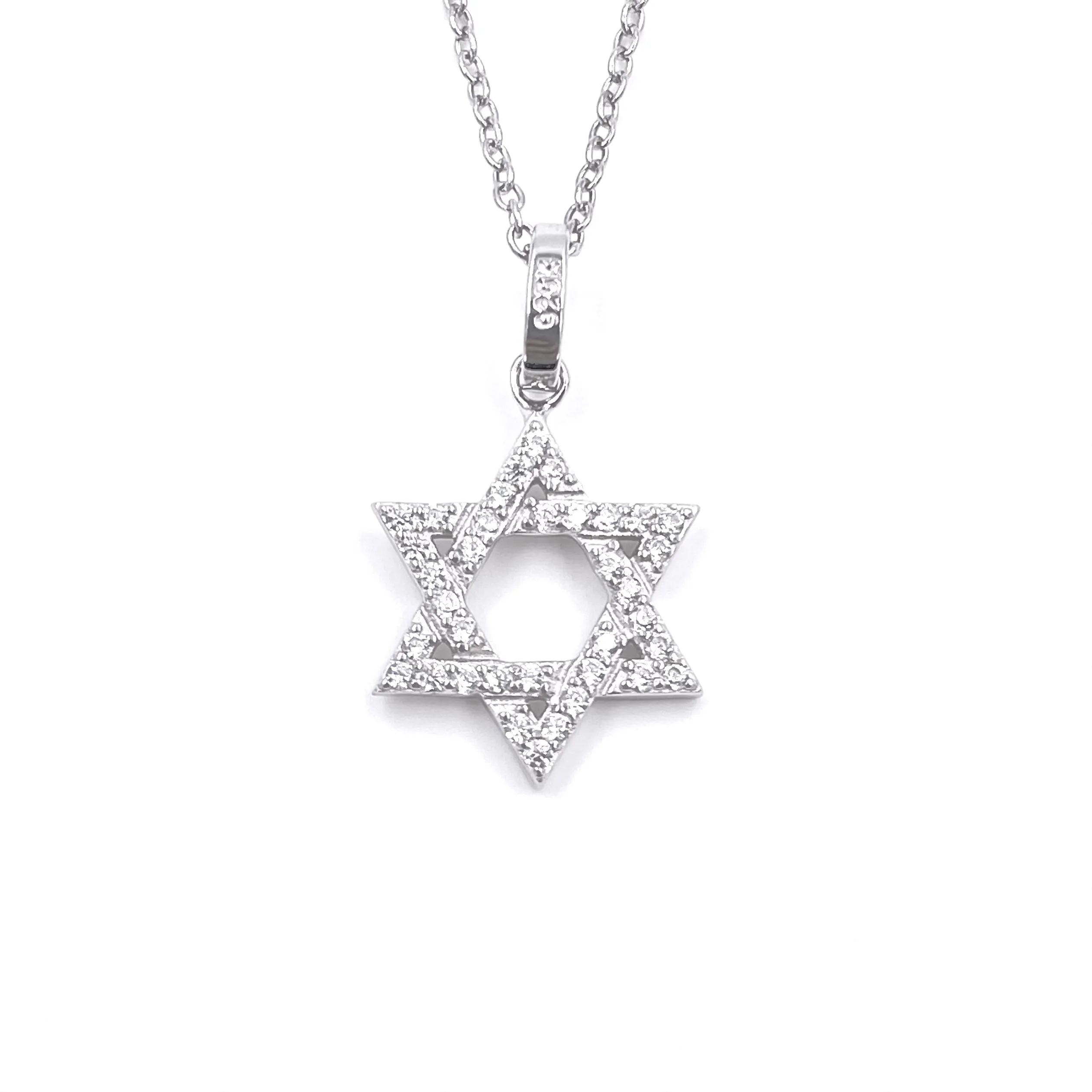 Ashley Gold Sterling Silver CZ Floating Star Necklace