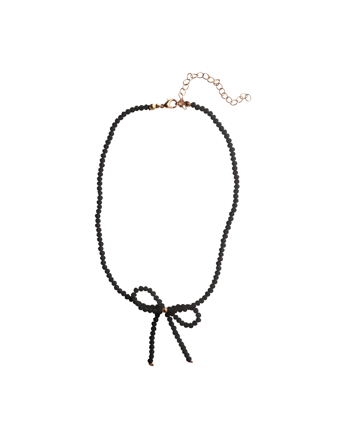 AVA BOW NECKLACE BLACK