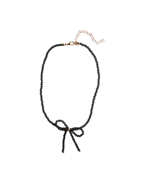 AVA BOW NECKLACE BLACK