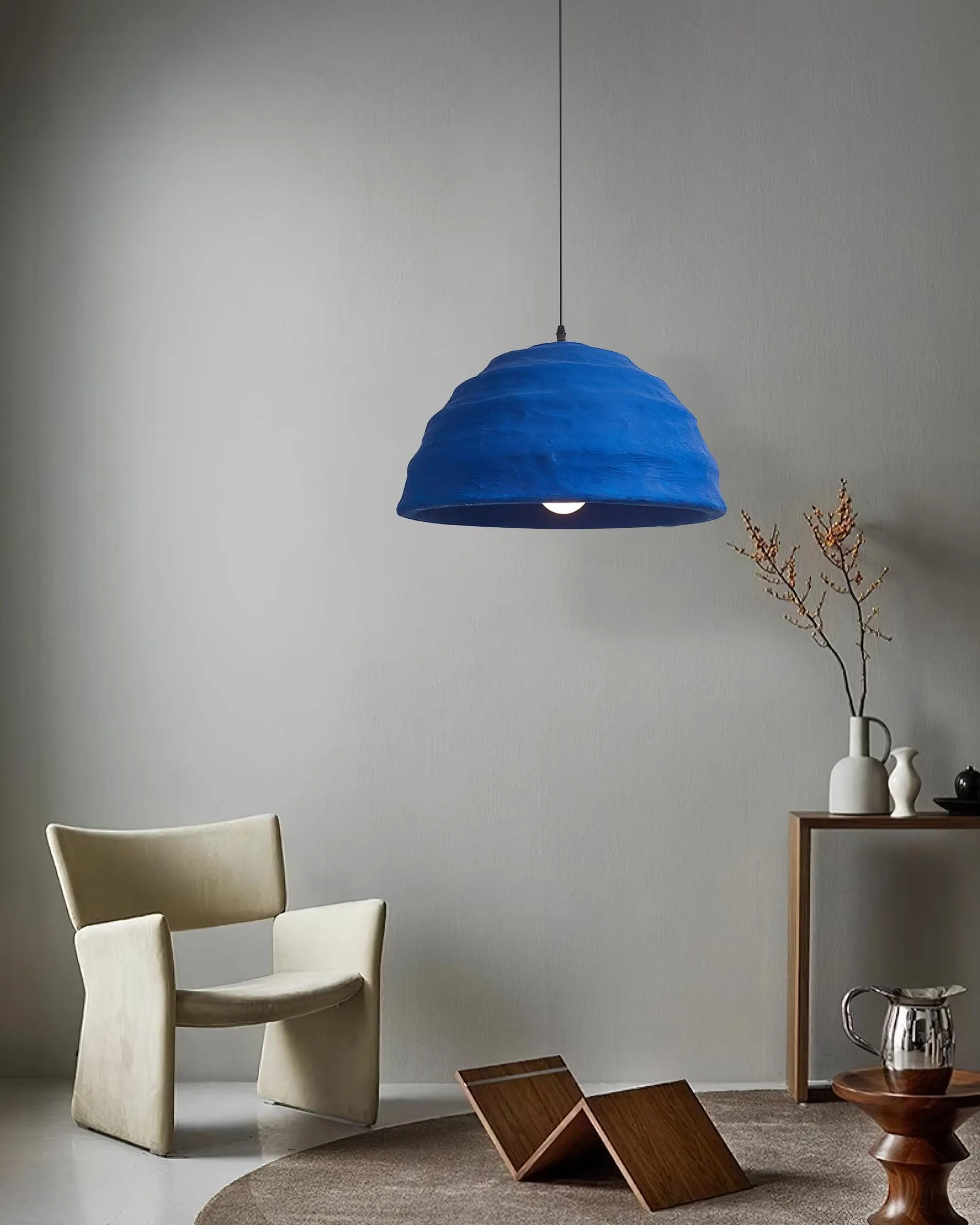 Azure Dome Pendant Lamp 19.6″- 11.4″