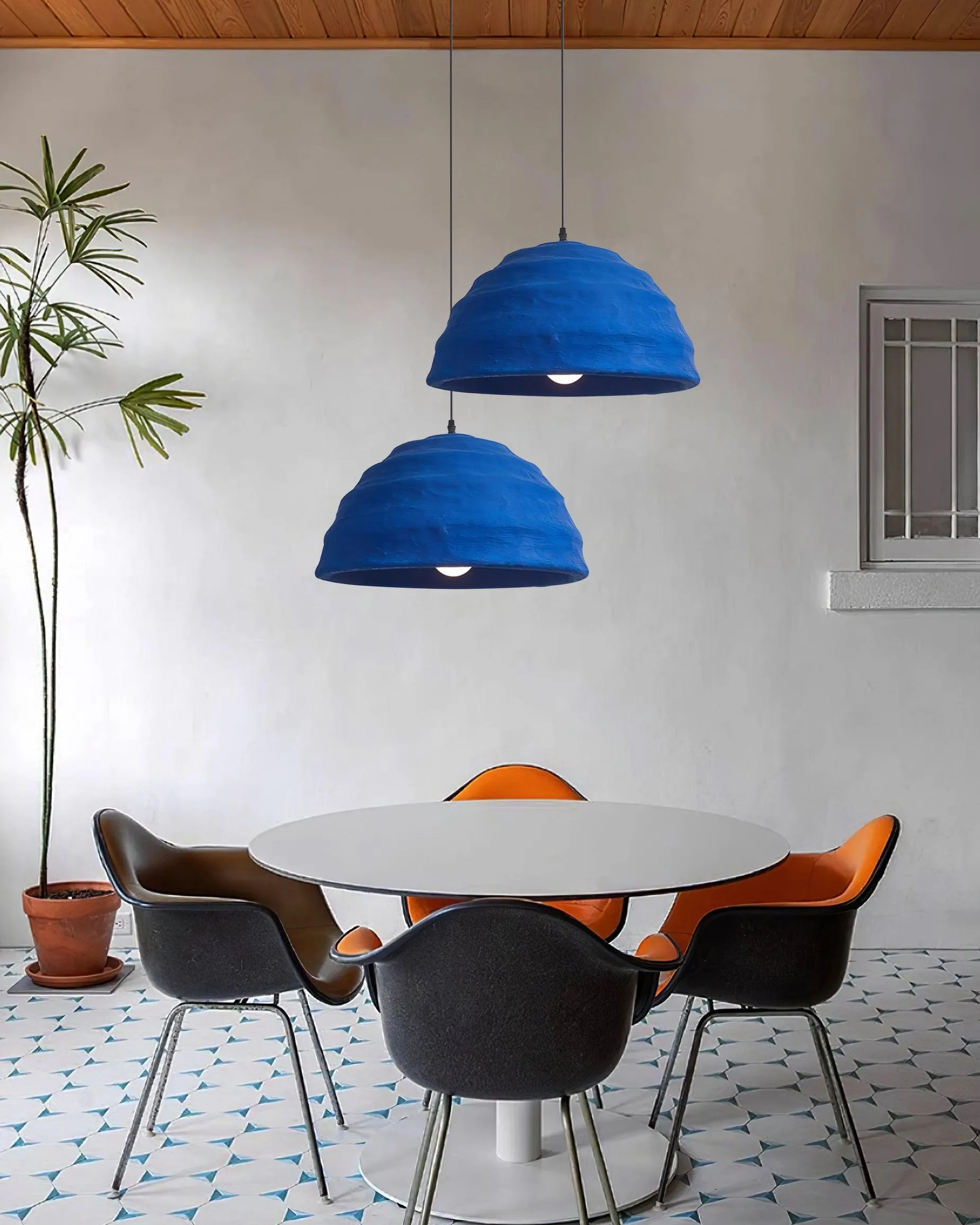 Azure Dome Pendant Lamp 19.6″- 11.4″