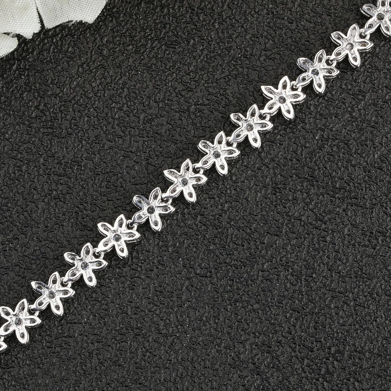 Beauty Flower 5A Cubic Zirconia Bracelet Chains for Women CK10127