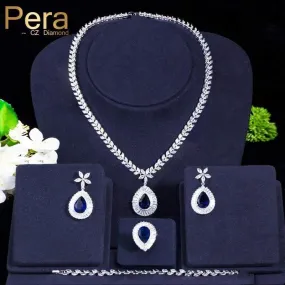 Big Water Drop Cubic Zircon Luxury Jewelry Set