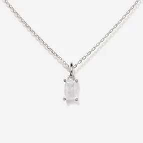 Birthstone Moonstone Silver Necklace - June by Little Sky Stone