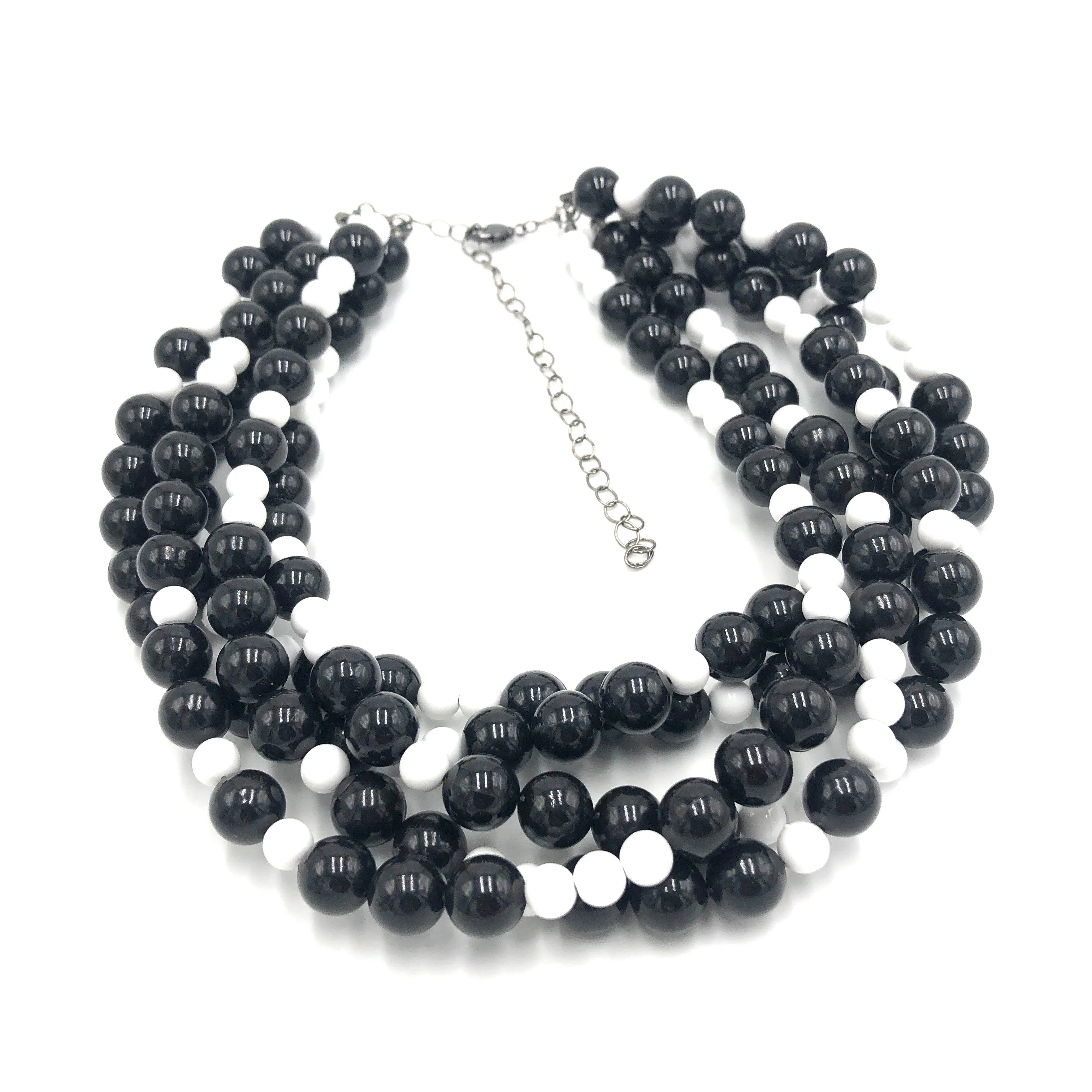 Black & White Checkerboard Sylvie Necklace