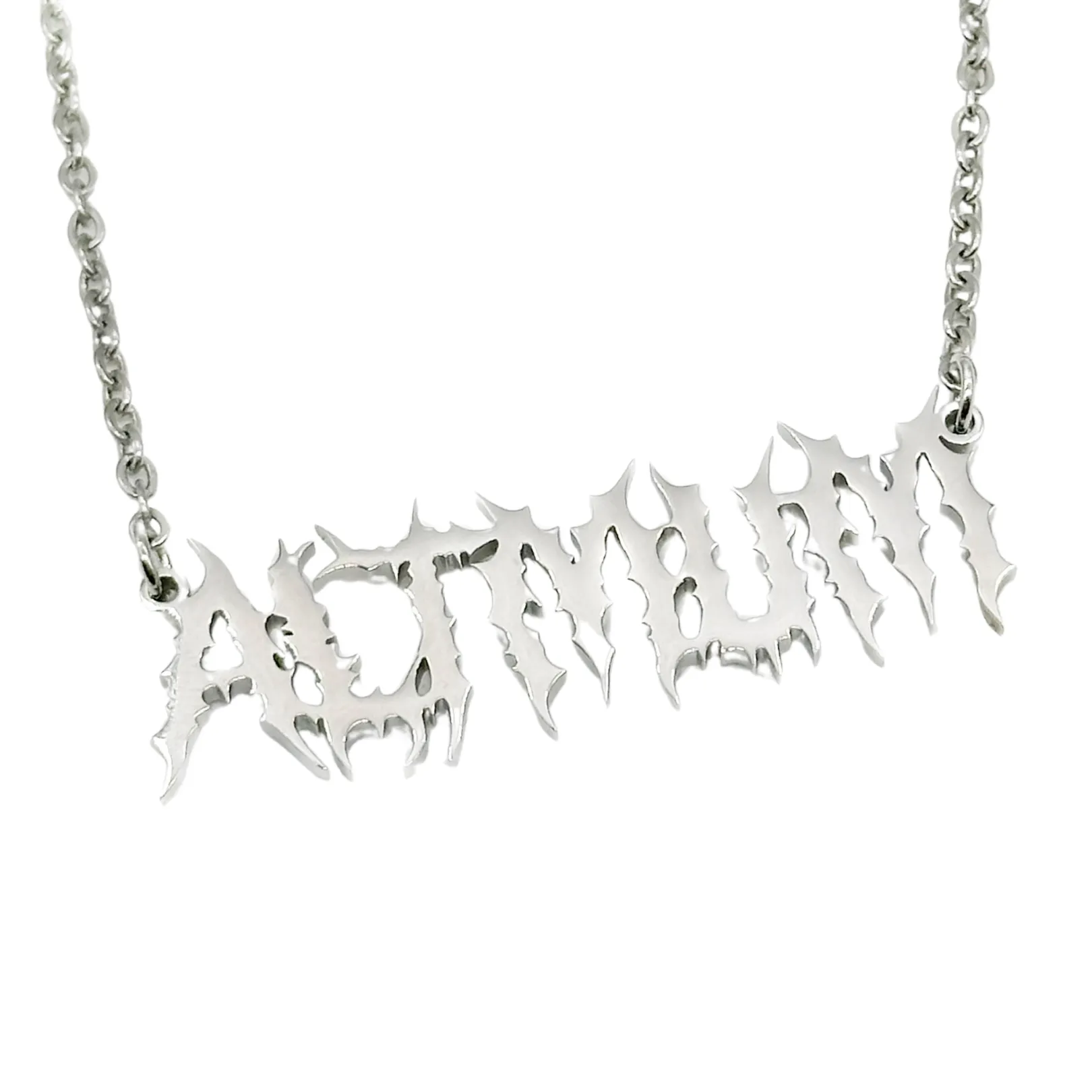 Black Metal Personalised Name Necklace