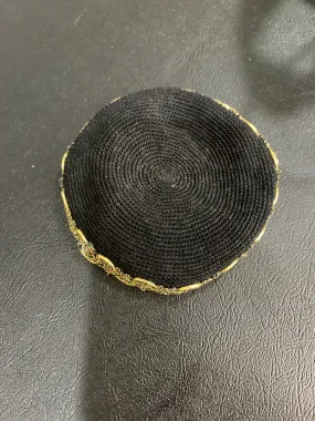 Black Yarmulke w/Comb