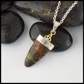 Bloodstone Pendant in Silver and Gold