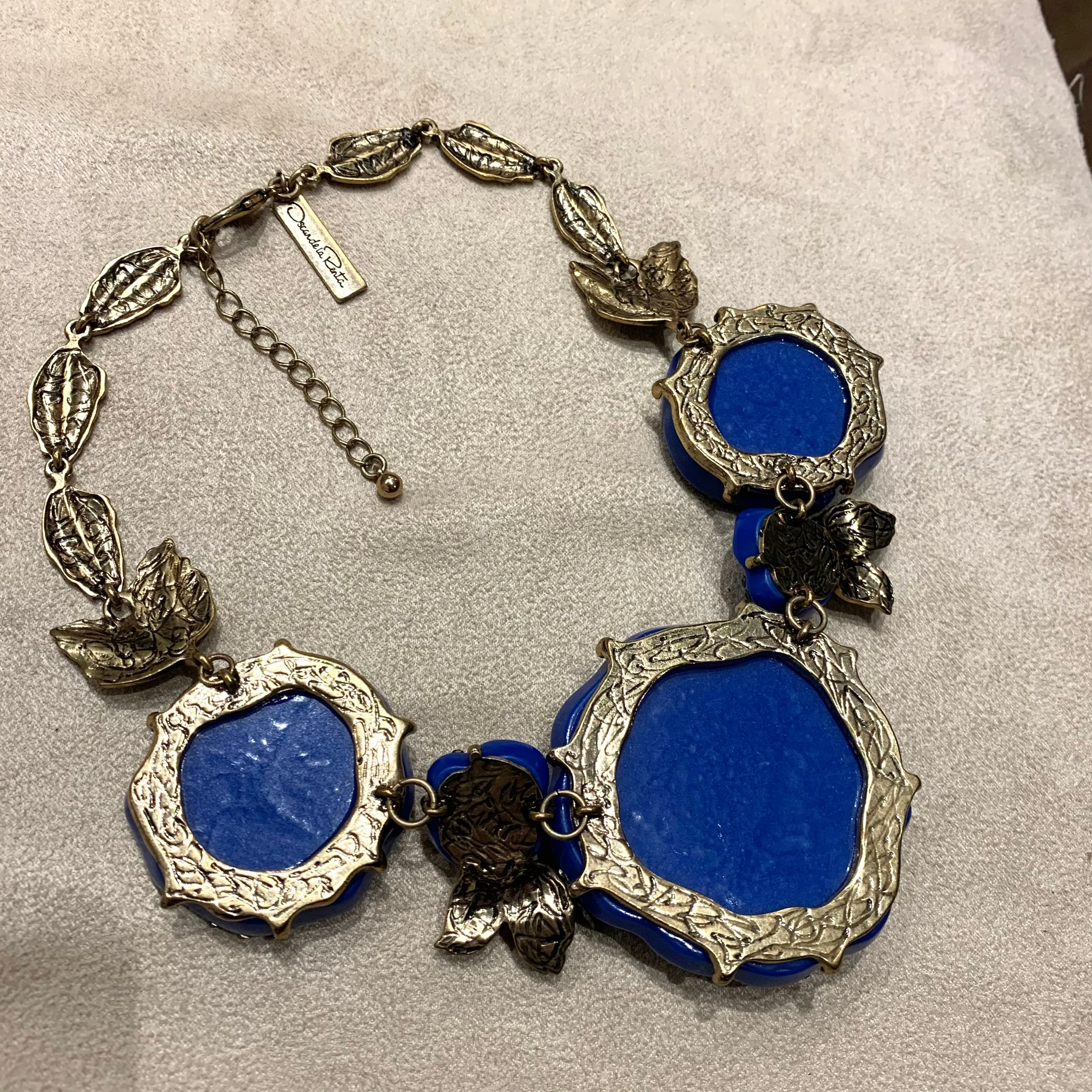 Blue Oscar De La Renta Statement Necklace