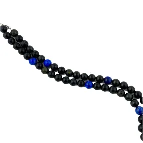 Blue Tiger's Eye Beaded Necklace