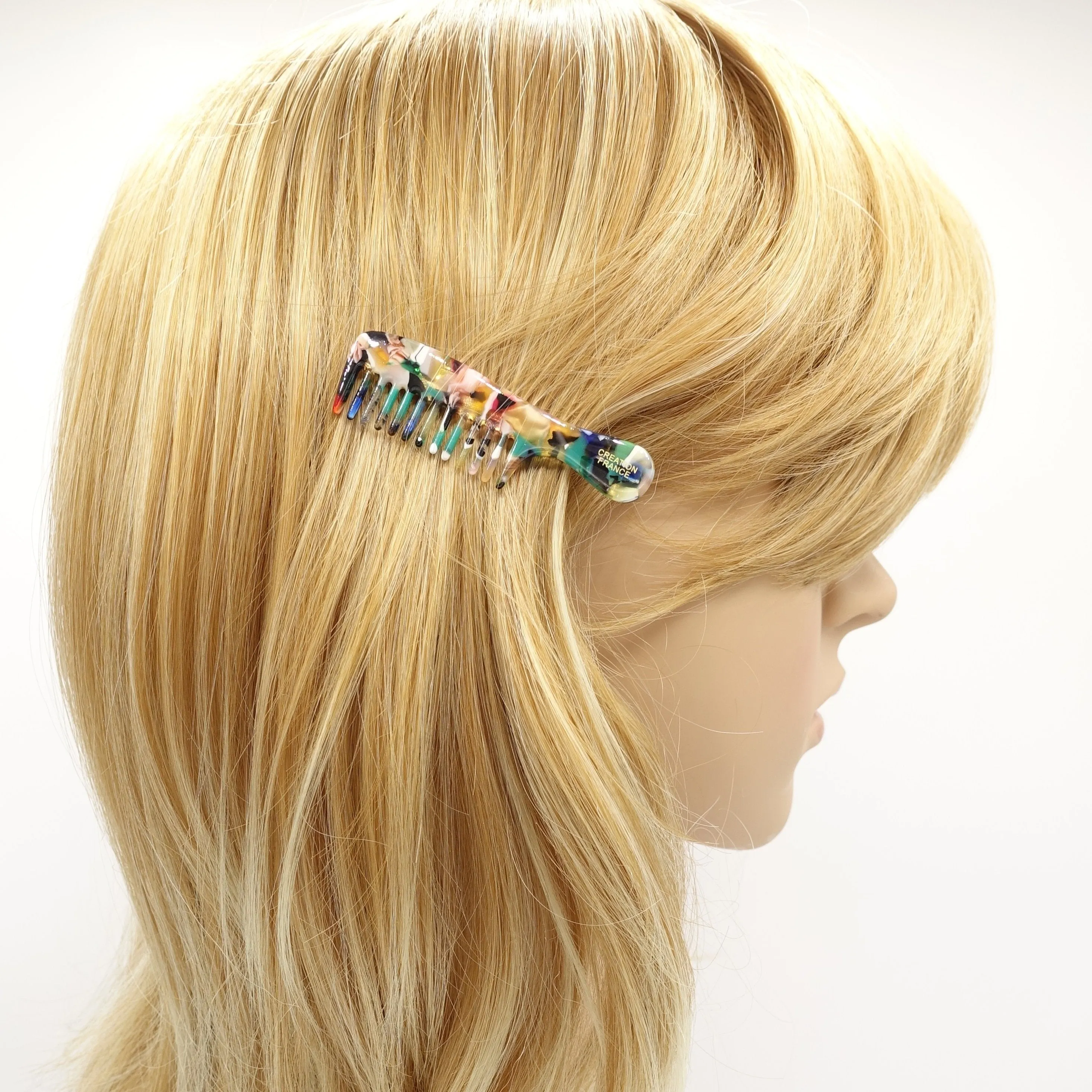 cellulose acetate comb hair clip hair accessory for women