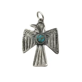 Classic 1940's Turquoise x Thunderbird Pendant (Reserved - Dirty Honey)