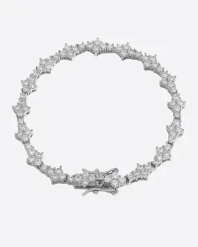 Comb tennis Bracelet - White Gold