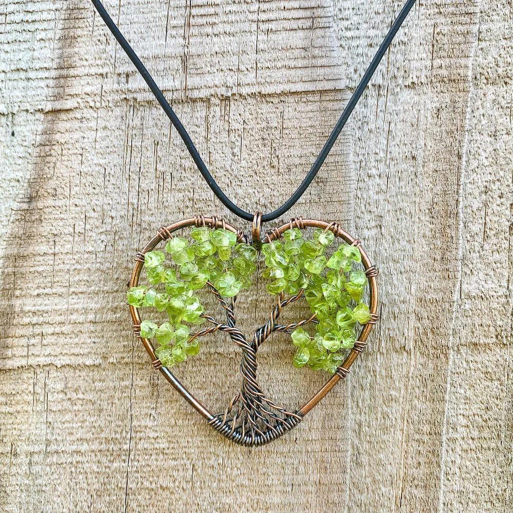 Copper Heart Necklace - Yggdrasil Pendant Necklace