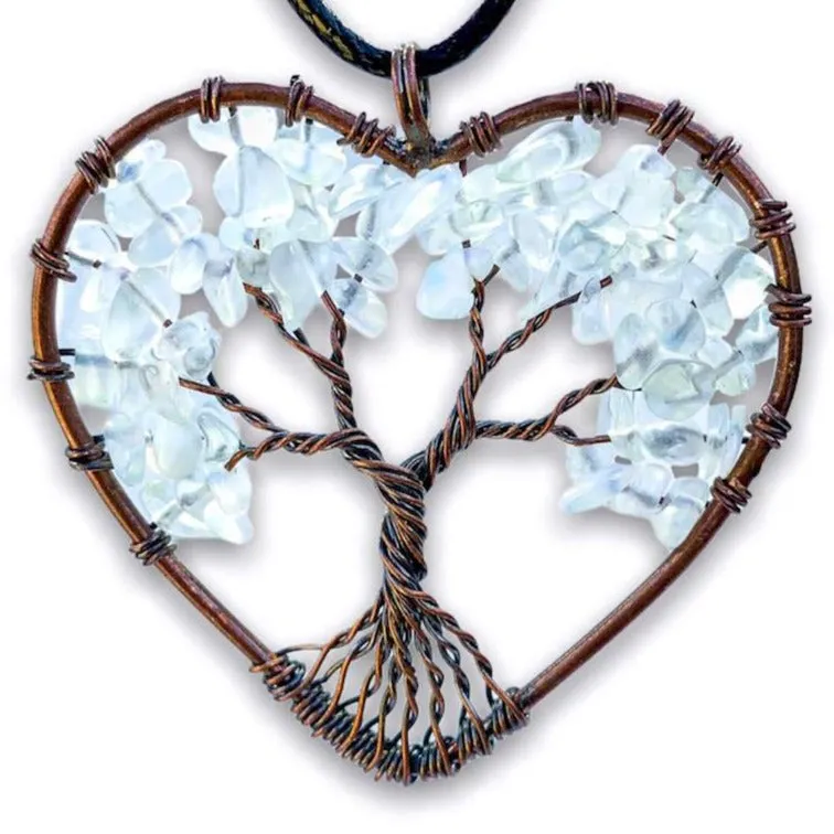 Copper Heart Necklace - Yggdrasil Pendant Necklace