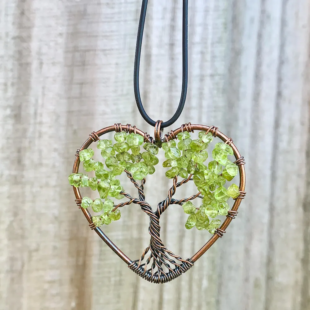 Copper Heart Necklace - Yggdrasil Pendant Necklace