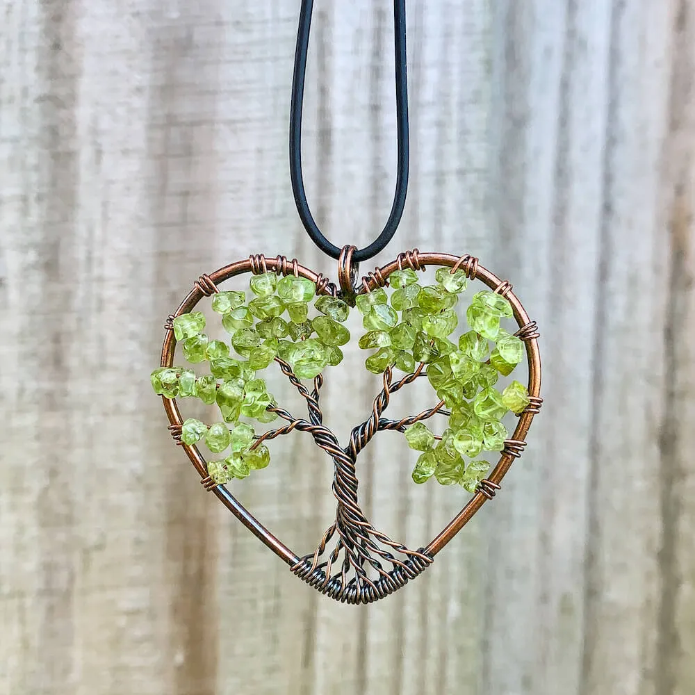 Copper Heart Necklace - Yggdrasil Pendant Necklace