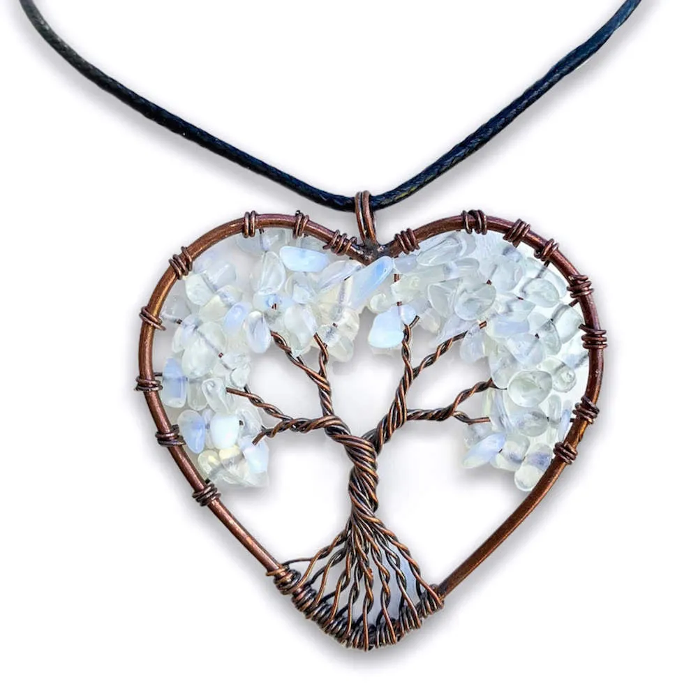 Copper Heart Necklace - Yggdrasil Pendant Necklace