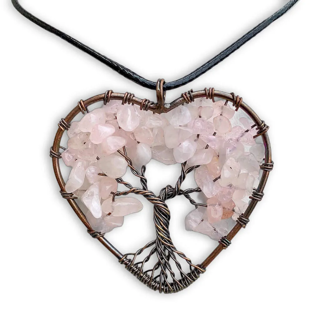 Copper Heart Necklace - Yggdrasil Pendant Necklace