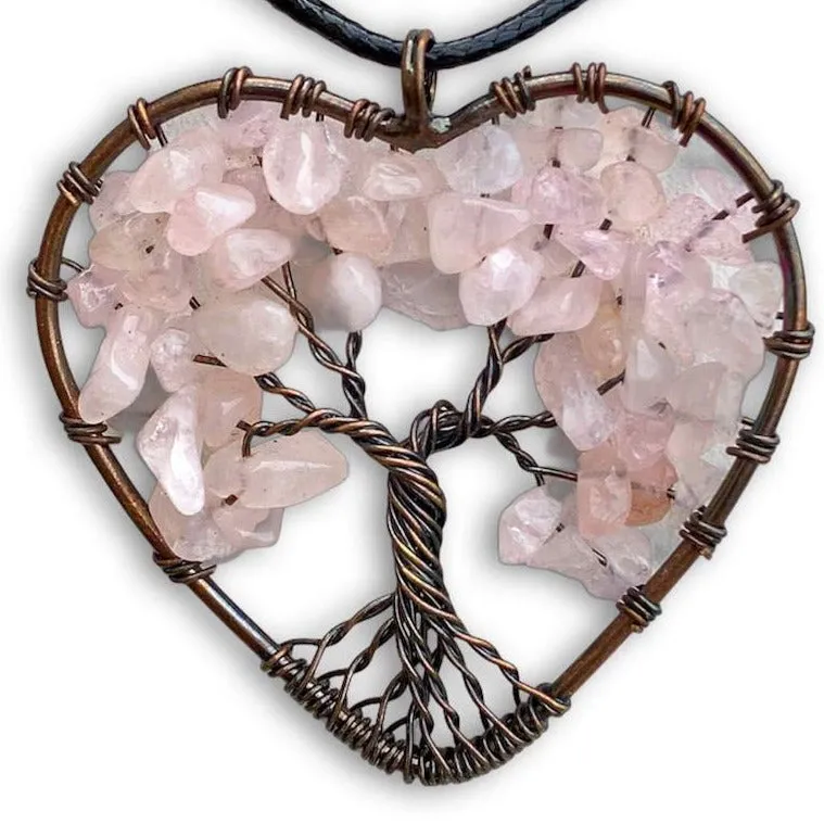 Copper Heart Necklace - Yggdrasil Pendant Necklace