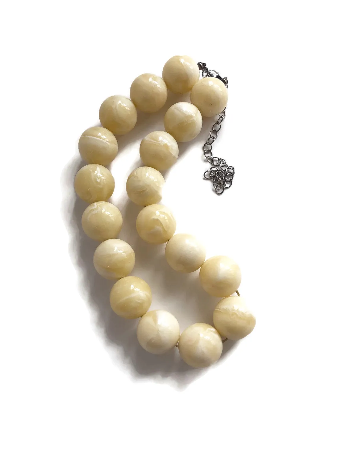 Cream Marbled Marco Necklace