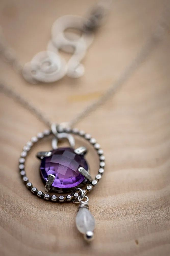 Crown Chakra Necklace | Handcrafted Amethyst and Moonstone Jewelry